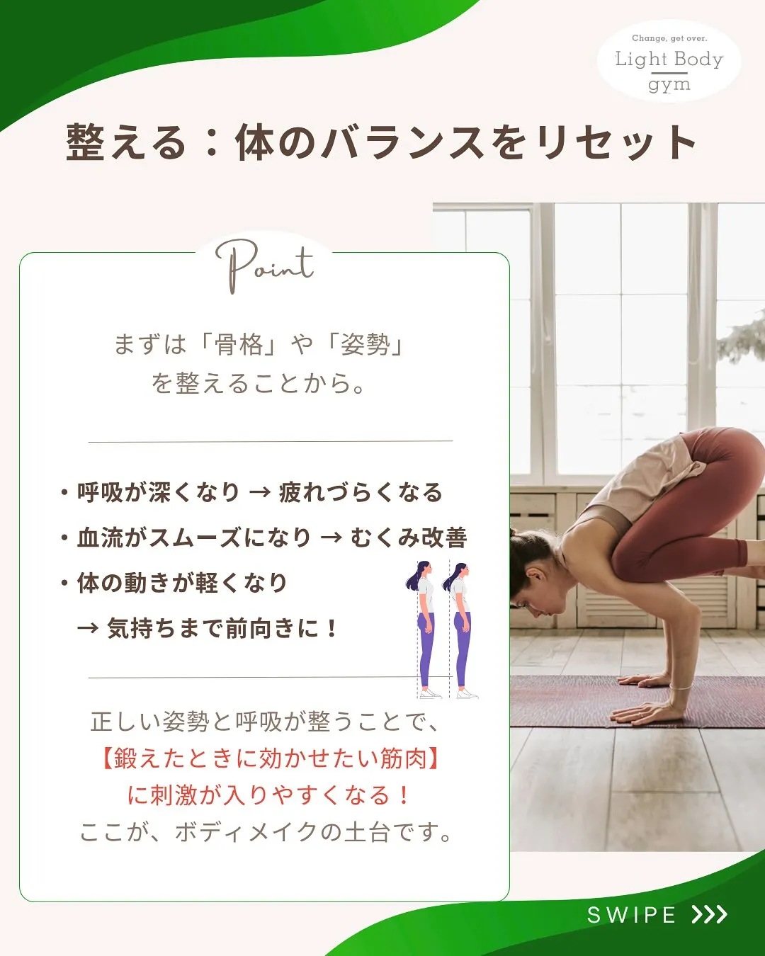 ・整体に通ってもすぐ戻る